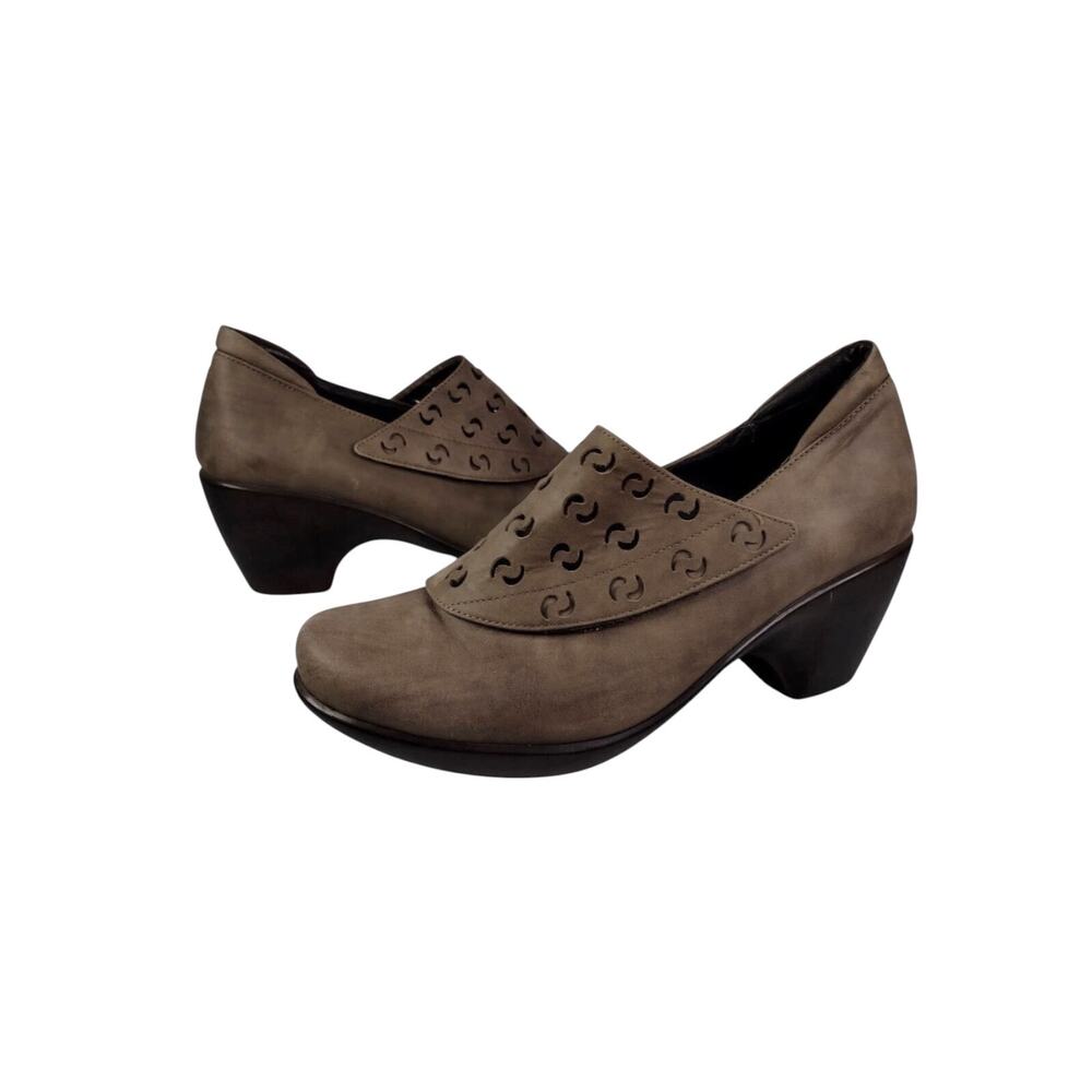 NAOT Precious Cut Out Metallic Brown Nubuck Leather Ankle Booties Women’s 39/8.5